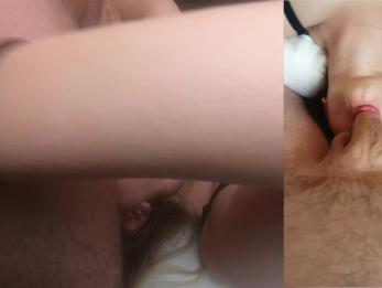 Горячая русская девушка любит отсосать член незнакомцу и кончить на лицо - 2 камеры