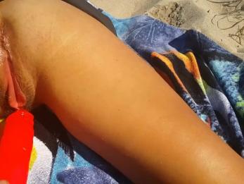 DILDO FUCK # CUM SHOT & CREAM PIE на Диком пляже # День 1